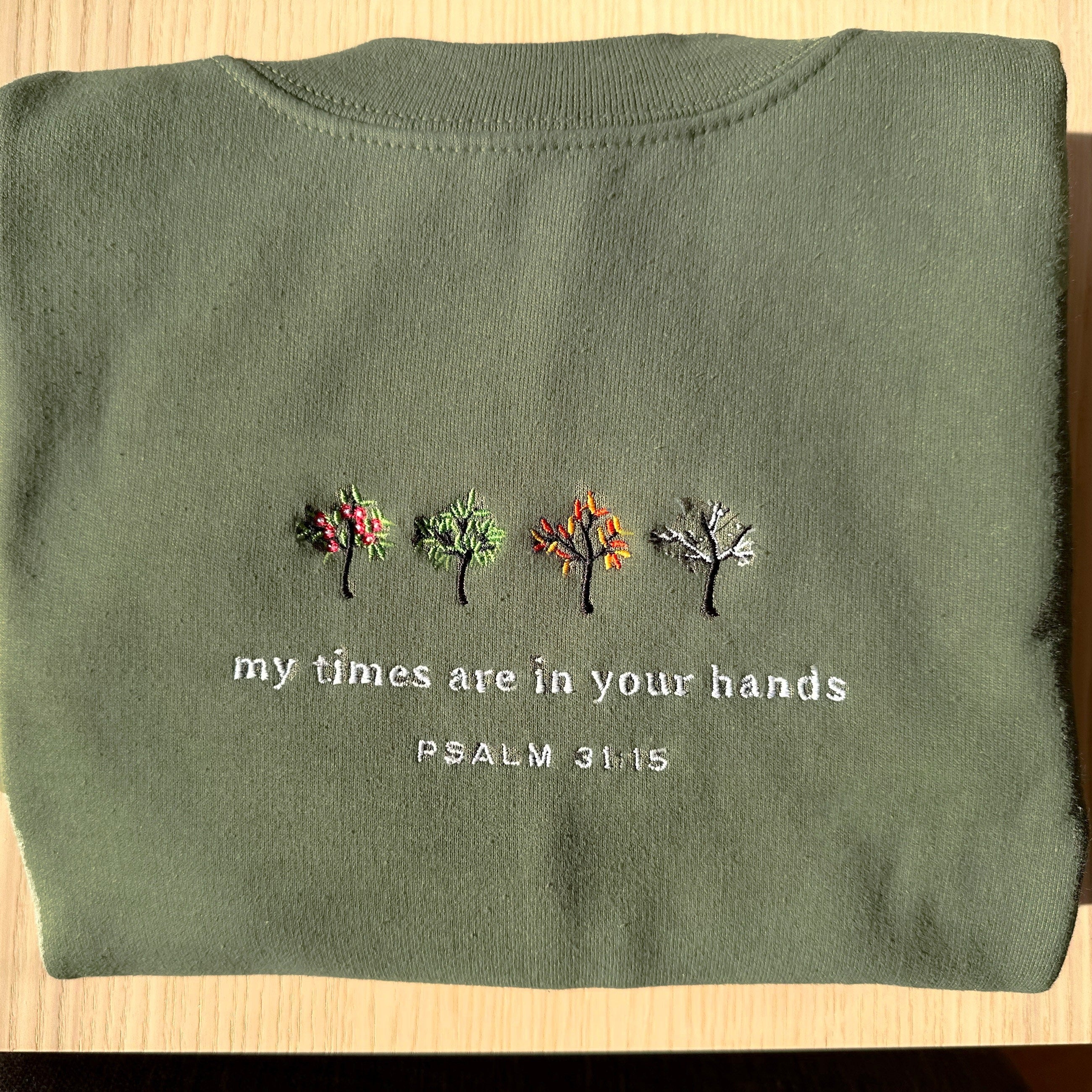 Embroidered 'Psalm 31' Bible Verse Shirt, Christian Sweatshirt, Faith Crewneck